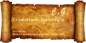 Czimbalmos Gusztáv névjegykártya