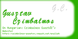 gusztav czimbalmos business card